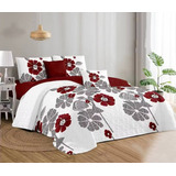 Cubrecamas De Verano Quilt King Diseño Floreal