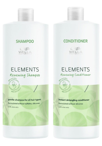 Wella Elements Shampoo 1000ml E Condicionador 1000ml