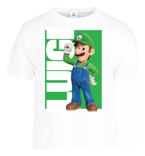 Camisetas Super Mario Bros - Luigi Grandes Diseños Increible