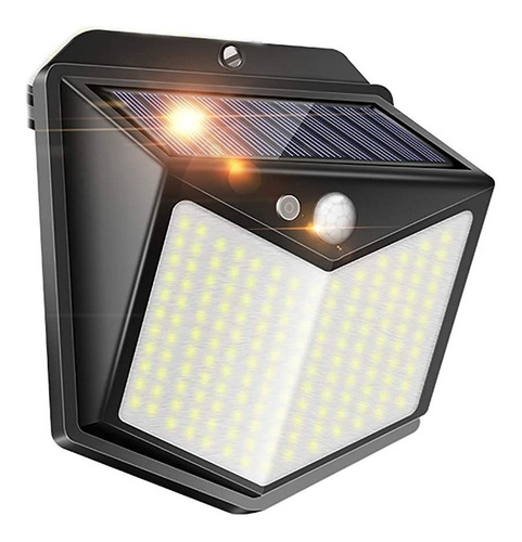 Lámpara Solar 140 Led Sensor Movimiento Exteriores Seguridad