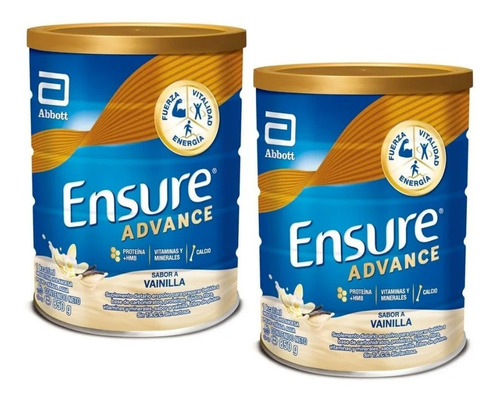 Combo Ensure Advance Polvo Lata Vainilla 850 G  X 2 Unidades