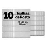 Kit 10 Toalhas De Rosto - 45x70 - 360g/m Branca