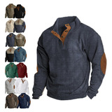 Sudadera Casual De Manga Larga Con Cuello Alto For Hombre,