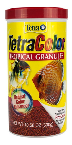 Alimento Tetracolor Tropical Granulos De 300 Grs