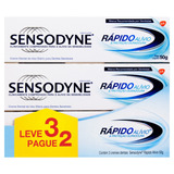 Pasta De Dentes Sensodyne Rápido Alívio & Proteção Duradoura  Em Creme Pacote X 3 150 G