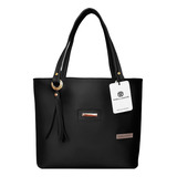 Bolso Dama Cartera Mediana Regalo Mujer Marca Karla Chacon Color Negro