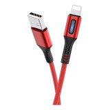 Cable Cargador/datos Apagado Automático Lightning Para iPhone Color Rojo