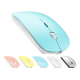 Mouse Inalámbrico Bluetooth, P Pc/mac/iPad/iPhone Celeste