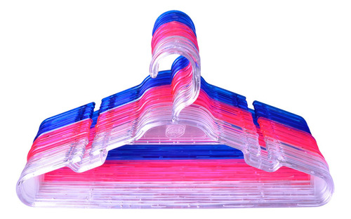 Cabide Infantil Cristal Acrílico Colorido - 30 Peças Cor Transparente