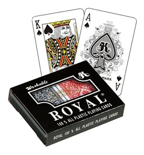 Baraja Cartas Juego Poker 2 Mazos Plastificadas 