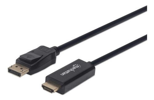 Cable Conector Displayport A Hdmi 4k 1m Negro Manhattan /v