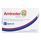Aminoter D Suplemento Anti Caída De Cabello Vitamina D 30cap