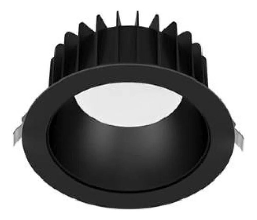 Foco Downlight Led Embutido 18w 4000k 165mm Negro