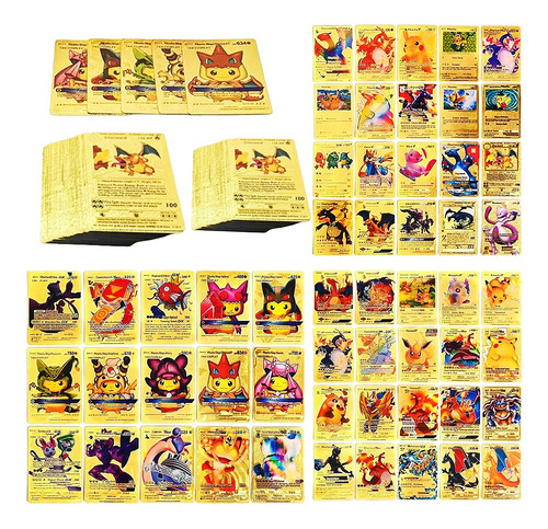 Pokemon Cartas Pikachu Gx Tcg Tarjetas De Arco Iris 100 Pzs