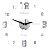 Reloj De Pared 3d Decorativo Hogar Adhesivo Moderno Mediano
