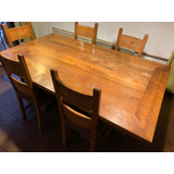 Comedor Roble Oregon Y 6 Sillas 180x110 Cm Envío Gratis