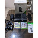 Xbox 360 E 4gb Con Kinect, Joysticks Y Juegos