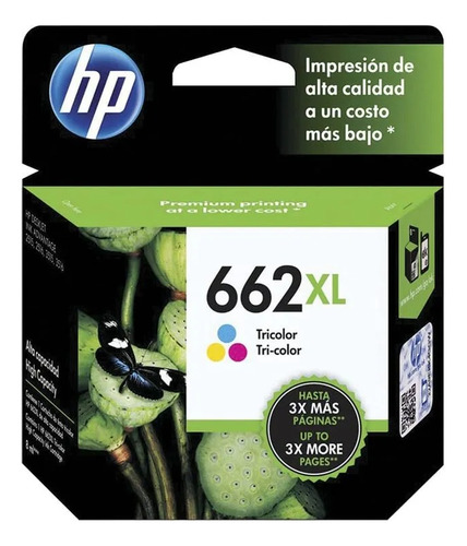 Cartucho Hp 662 Xl Tricolor Alto Rendimiento 2515 Cz106al 