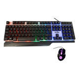 Combo Teclado Y Mouse Gamer Weibo Wb 550 Usb Luces