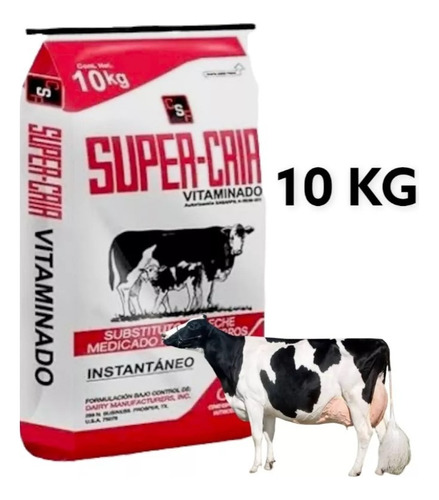 Super Cria Substituto De Leche Para Becerro 10 Kg Vitaminado