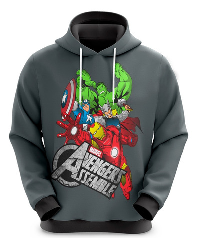 Blusa De Moletom Sublimado Infantil Heróis Top Vingadores 