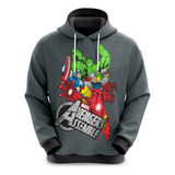 Blusa De Moletom Sublimado Infantil Heróis Top Vingadores 