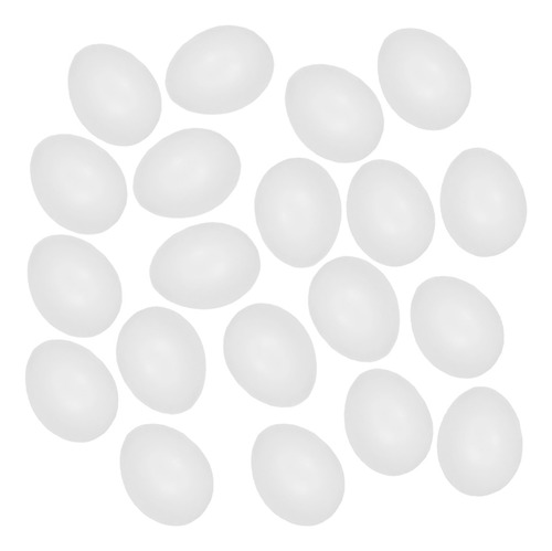 20 Huevos De Plástico Falso Para Gallina + Envío Gratis