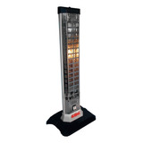 Estufa Cuarzo Eiffel 600/1200w Vertical Halogena Nacional Color Acero Y Blanco