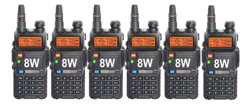 Kit X 6 Uni Handy Baofeng Uv5r Handie Walkie Talkie Radio