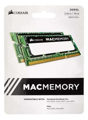 Memoria Corsair Mac Memory Ddr3l 1600mhz 16gb(2x8gb)