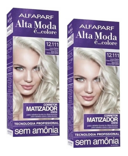 Kit 2 Tintura Matizador Alta Moda 12.111 Alfaparf