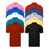 Kit 10 Camisetas Polo Masculina Tecido Piquet