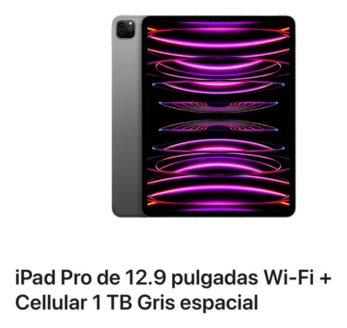 iPad Pro 12.9 1tb M2 Space Gray, Con Teclado Y Pencil!!