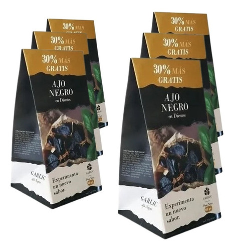 Dientes De Ajo Negro Especias Natural Condimento 60g Pack X6