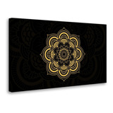 Quadro Mandala Tela Grande Decoração Para Sala Quarto Hall Cor Preto