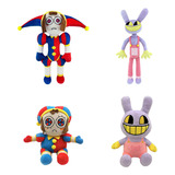 4piezas Peluche De Circo Digital, Conejitos.payasos