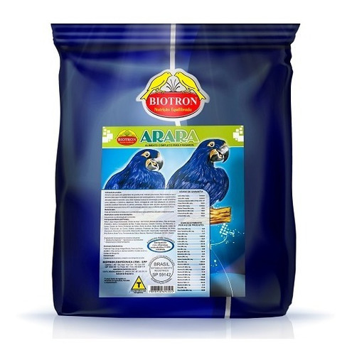 Ração Extrusada Biotron Arara 5kg