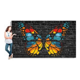 Painel De Festa Em Lona Asas Fullhd Borboleta 2 X 2 Metros