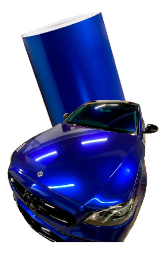 3 Mts Vinil Wrap Azul Metálico Glossy Supreme Autoelite Cwf