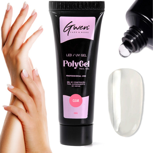 Polygel Gel Construção Alongamento Unhas Led Uv Bisnaga