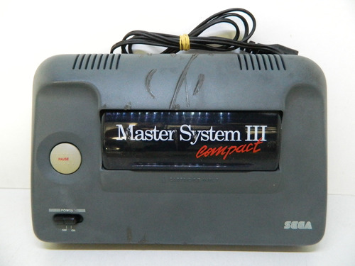 Raro Master System 3 Compact Só Console * 2 Jogos Na Memoria