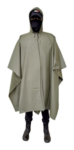 Poncho Impermeable Capa Verde 