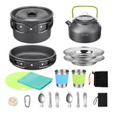 G4free Juego De Utensilios De Cocina De Camping De 19 Piezas