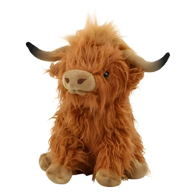 Peluche Vaca Highland Pequeño 25cm Felpa Marrón | Meses sin interés