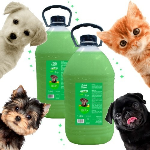 Shampoo Pet Clean 5lit Filhotes Banho E Tosa Pet Shop 2un