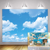 Gya 7x5ft Cielo Azul Nubes Blancas Fondo Fotográfico Ciel...