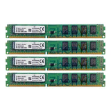 Kit 04 Peças De Memoria Kingston Ddr3 4gb 1333mhz Desktop 