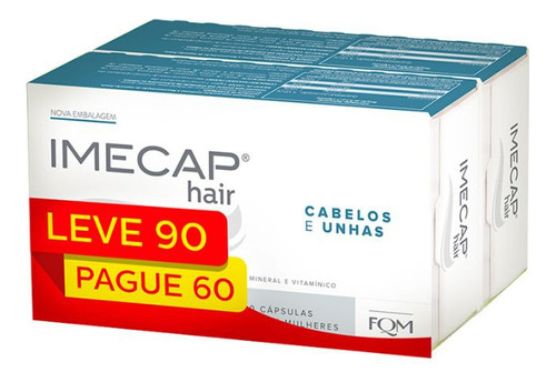 Kit Imecap Hair Cabelos E Unhas Leve 90 Pague 60