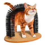 Rascador Tipo Arco + Cepillo Relajante Para Gatos Juguete