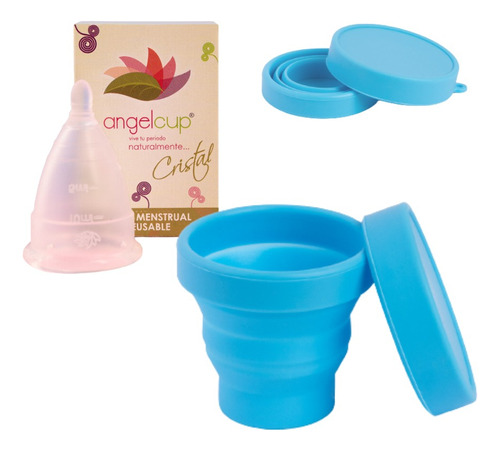 Angelcup® Copa Menstrual Cristal Y Vaso Esterilizador 